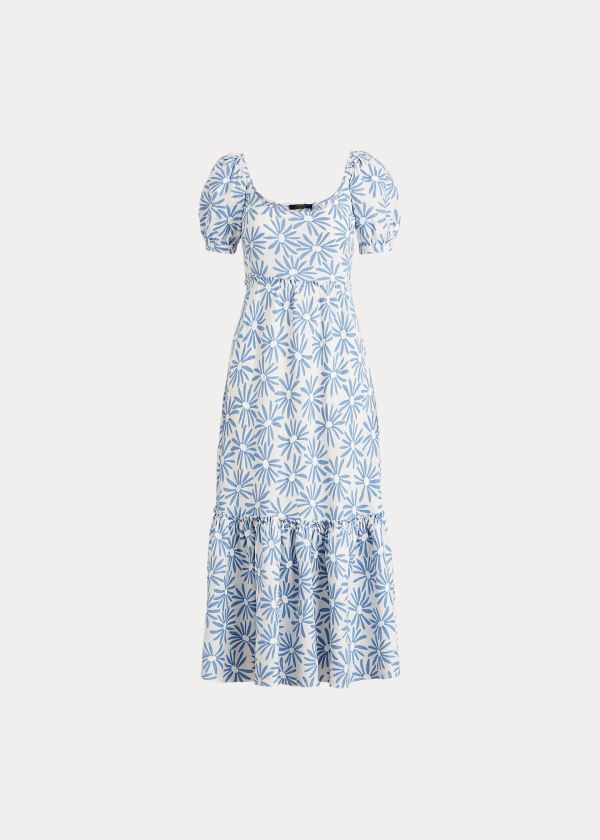 Women's Polo Ralph Lauren Floral Linen Dresses | 483691SXB